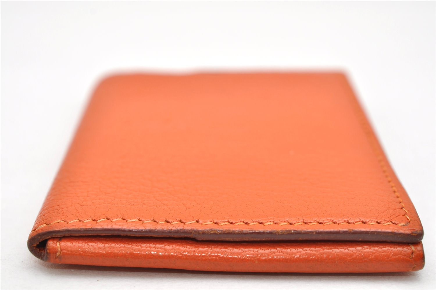 Authentic HERMES Guernesey 3CC Card Case Holder Purse Leather Orange 3808K