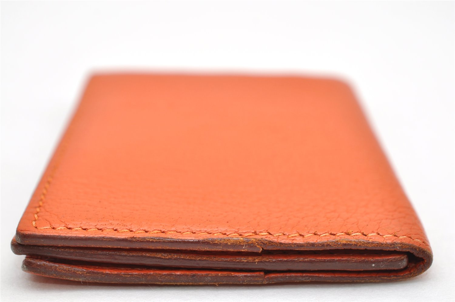 Authentic HERMES Guernesey 3CC Card Case Holder Purse Leather Orange 3808K