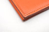 Authentic HERMES Guernesey 3CC Card Case Holder Purse Leather Orange 3808K