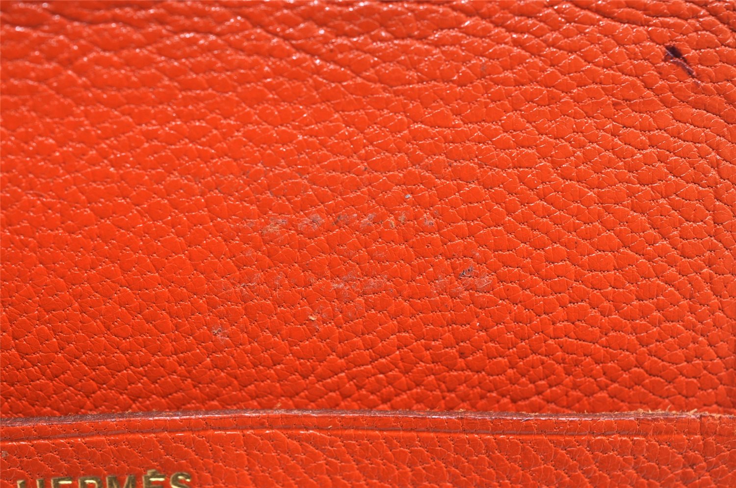 Authentic HERMES Guernesey 3CC Card Case Holder Purse Leather Orange 3808K