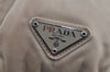 Authentic PRADA Nylon Tessuto Plastic Shoulder Hand Bag Purse Beige 3809J