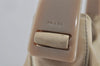 Authentic PRADA Nylon Tessuto Plastic Shoulder Hand Bag Purse Beige 3809J