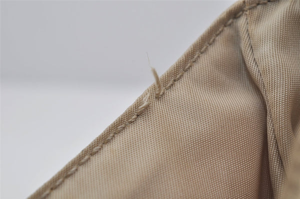 Authentic PRADA Nylon Tessuto Plastic Shoulder Hand Bag Purse Beige 3809J