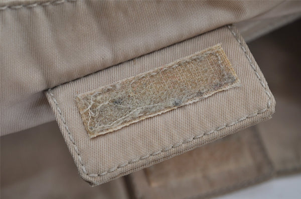 Authentic PRADA Nylon Tessuto Plastic Shoulder Hand Bag Purse Beige 3809J