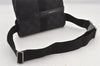 Authentic GUCCI Vintage Waist Body Bag Purse Canvas Leather 131236 Black 3809K