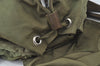 Authentic PRADA Vintage Nylon Tessuto Leather Drawstring Backpack Khaki 3810J