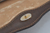 Authentic GUCCI Web Sherry Line Clutch Hand Bag Purse GG PVC Leather Brown 3811J