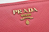 Authentic PRADA Vintage Saffiano Multic Leather Coin Case Purse Pink 3811K