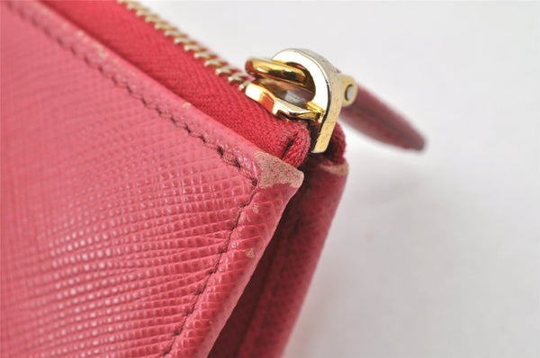 Authentic PRADA Vintage Saffiano Multic Leather Coin Case Purse Pink 3811K