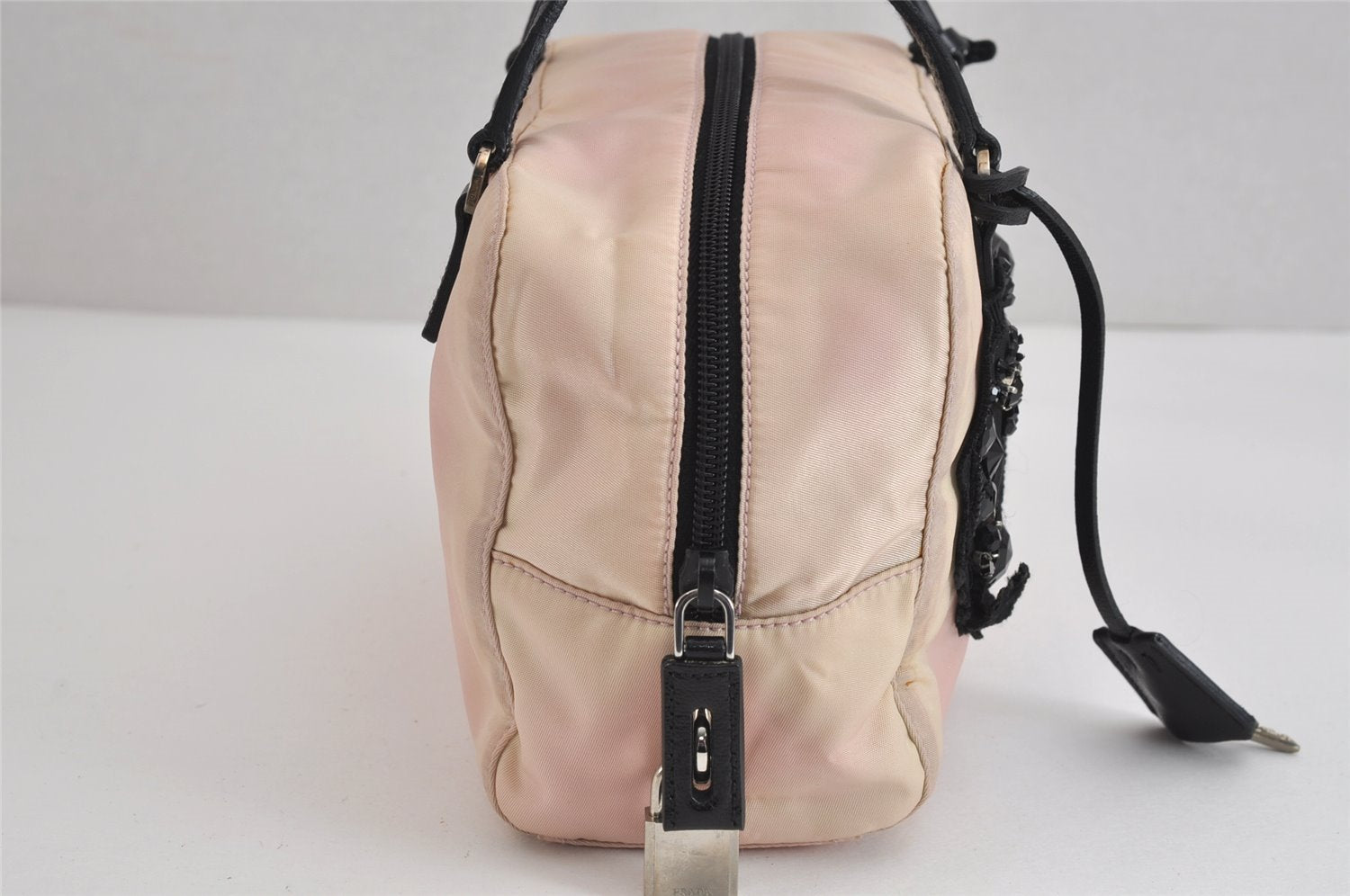 Authentic PRADA Nylon Tessuto Leather Shoulder Hand Bag Purse BN1134 Pink 3812J