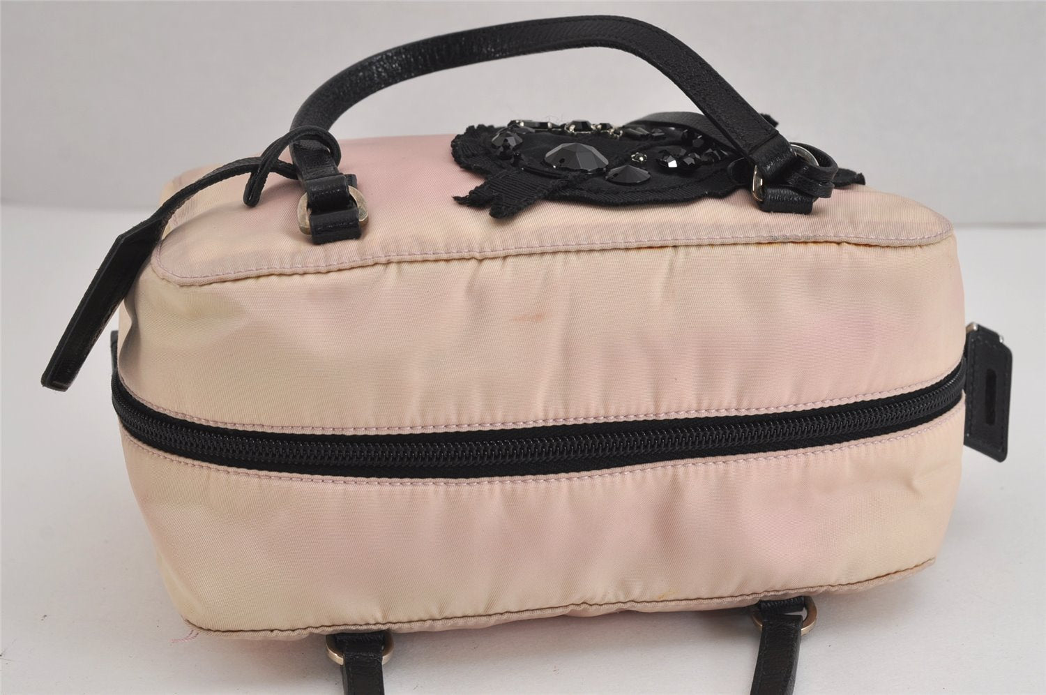 Authentic PRADA Nylon Tessuto Leather Shoulder Hand Bag Purse BN1134 Pink 3812J