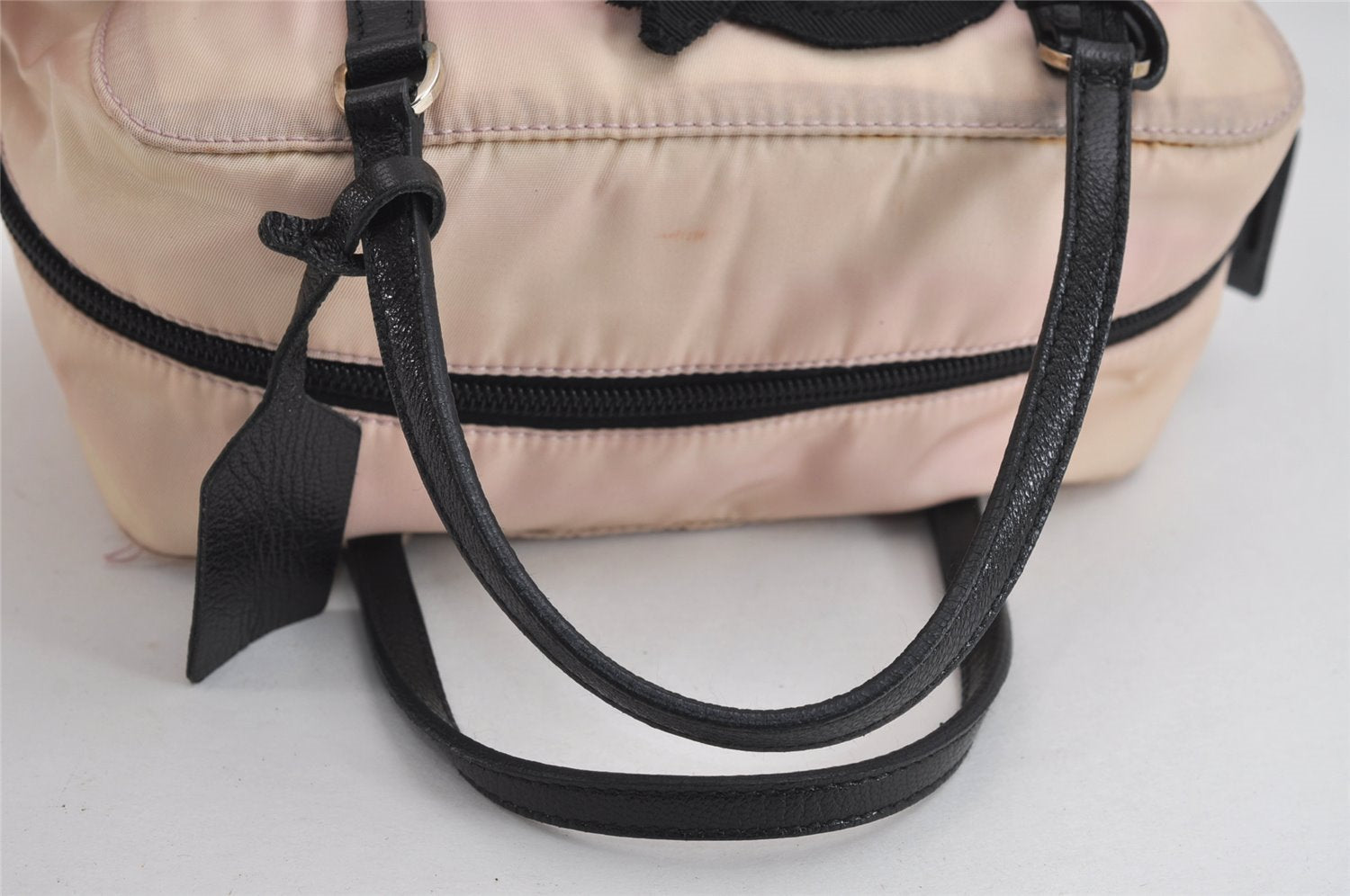 Authentic PRADA Nylon Tessuto Leather Shoulder Hand Bag Purse BN1134 Pink 3812J