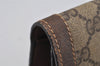 Authentic GUCCI Web Sherry Line Clutch Hand Bag GG PVC Leather Brown Junk 3813J