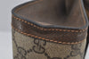 Authentic GUCCI Web Sherry Line Clutch Hand Bag GG PVC Leather Brown Junk 3813J