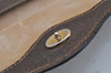 Authentic GUCCI Web Sherry Line Clutch Hand Bag GG PVC Leather Brown Junk 3813J