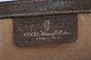 Authentic GUCCI Web Sherry Line Clutch Hand Bag GG PVC Leather Brown Junk 3813J