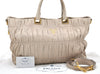 Authentic PRADA Nappa Gaufre Leather 2Way Tote Bag BN2076 Beige 3813K