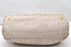 Authentic PRADA Nappa Gaufre Leather 2Way Tote Bag BN2076 Beige 3813K