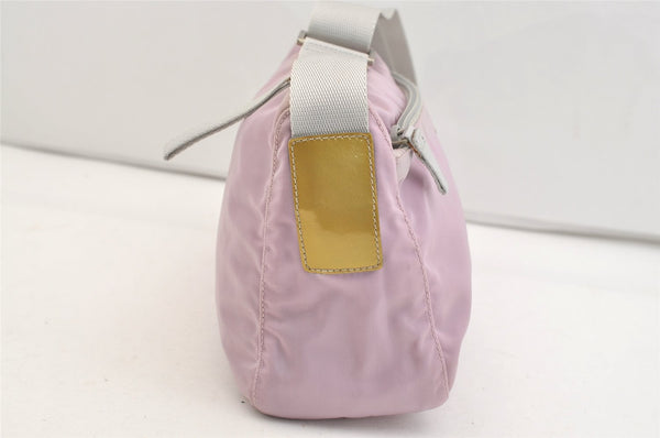 Authentic PRADA Nylon Tessuto Enamel Shoulder Cross Body Bag Purse Pink 3814J