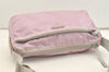 Authentic PRADA Nylon Tessuto Enamel Shoulder Cross Body Bag Purse Pink 3814J
