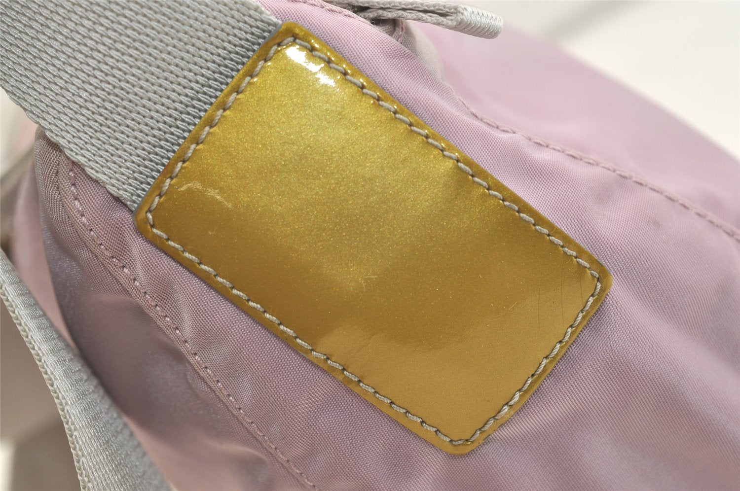 Authentic PRADA Nylon Tessuto Enamel Shoulder Cross Body Bag Purse Pink 3814J