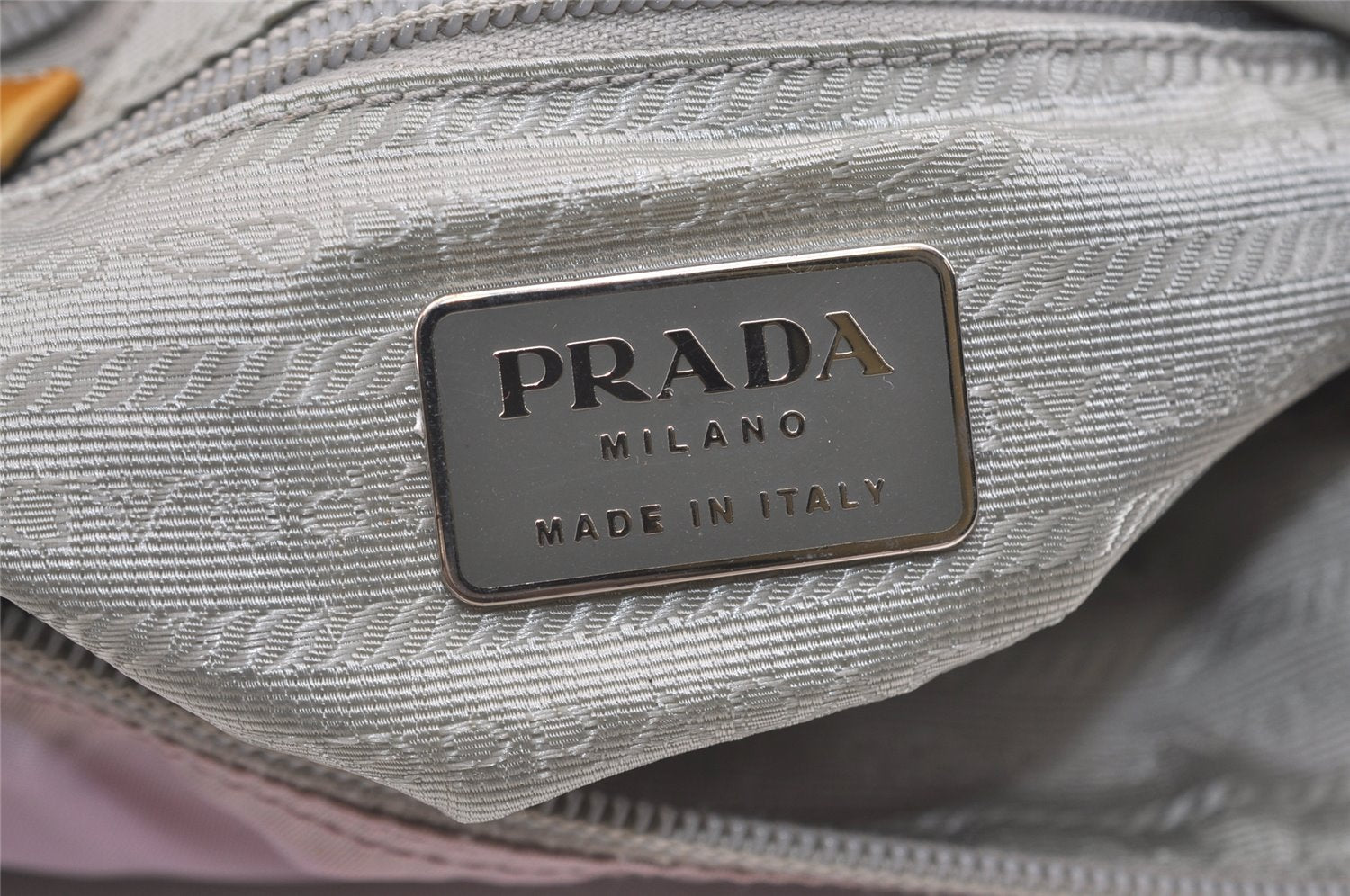 Authentic PRADA Nylon Tessuto Enamel Shoulder Cross Body Bag Purse Pink 3814J
