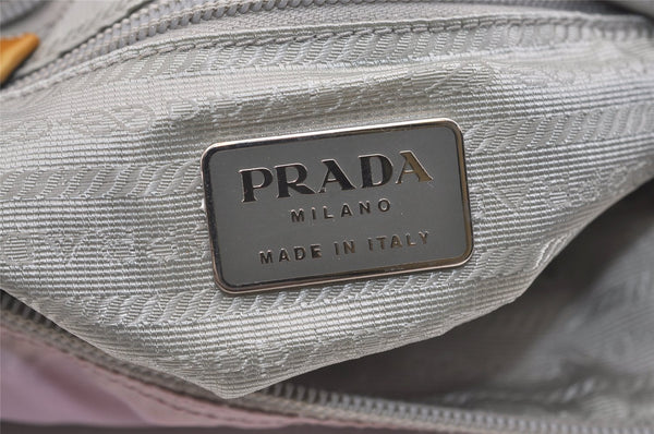 Authentic PRADA Nylon Tessuto Enamel Shoulder Cross Body Bag Purse Pink 3814J