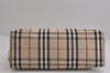 Authentic BURBERRY Vintage Nova Check Canvas Leather Hand Tote Bag Beige 3815J