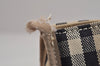 Authentic BURBERRY Vintage Nova Check Canvas Leather Hand Tote Bag Beige 3815J