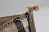 Authentic BURBERRY Vintage Nova Check Canvas Leather Hand Tote Bag Beige 3815J