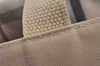 Authentic BURBERRY Vintage Nova Check Canvas Leather Hand Tote Bag Beige 3815J