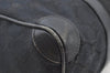 Authentic GUCCI Sherry Line Hand Boston Bag Purse GG Canvas Leather Black 3816J