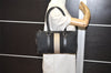 Authentic GUCCI Sherry Line Hand Boston Bag Purse GG Canvas Leather Black 3816J