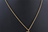 Authentic Christian Dior Gold Tone Chain Pendant Necklace CD 3816K