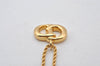 Authentic Christian Dior Gold Tone Chain Pendant Necklace CD 3816K