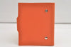 Authentic HERMES Yuris PM Note Book Cover Leather Orange 3817K