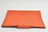 Authentic HERMES Yuris PM Note Book Cover Leather Orange 3817K