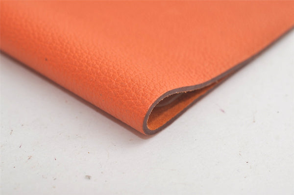 Authentic HERMES Yuris PM Note Book Cover Leather Orange 3817K