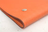 Authentic HERMES Yuris PM Note Book Cover Leather Orange 3817K