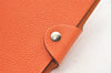 Authentic HERMES Yuris PM Note Book Cover Leather Orange 3817K