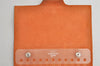 Authentic HERMES Yuris PM Note Book Cover Leather Orange 3817K