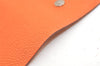 Authentic HERMES Yuris PM Note Book Cover Leather Orange 3817K