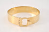 Authentic Salvatore Ferragamo Gancini Bangle Bracelet Gold Plating SF 3819L