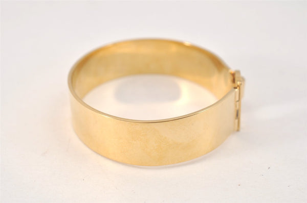 Authentic Salvatore Ferragamo Gancini Bangle Bracelet Gold Plating SF 3819L