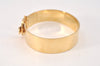 Authentic Salvatore Ferragamo Gancini Bangle Bracelet Gold Plating SF 3819L