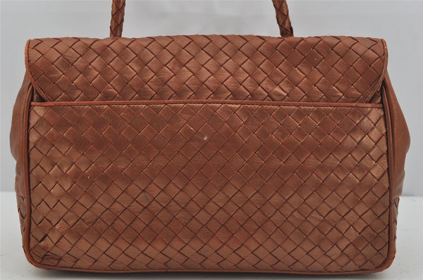 Authentic BOTTEGA VENETA Intrecciato Leather Hand Bag Purse Brown Junk 3820J