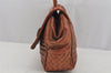 Authentic BOTTEGA VENETA Intrecciato Leather Hand Bag Purse Brown Junk 3820J