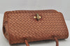 Authentic BOTTEGA VENETA Intrecciato Leather Hand Bag Purse Brown Junk 3820J