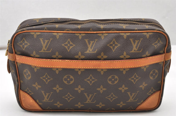 Authentic Louis Vuitton Monogram Compiegne 28 Clutch Hand Bag M51845 LV 3820K