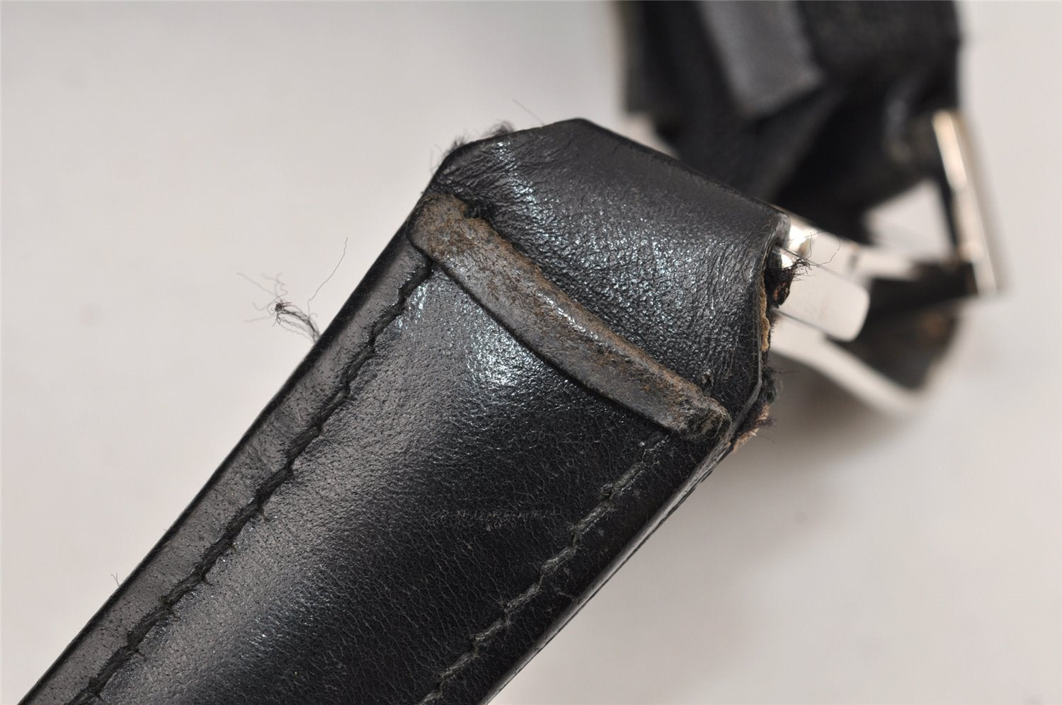 Authentic GUCCI Vintage Shoulder Hand Bag Nylon Leather Black 3821K